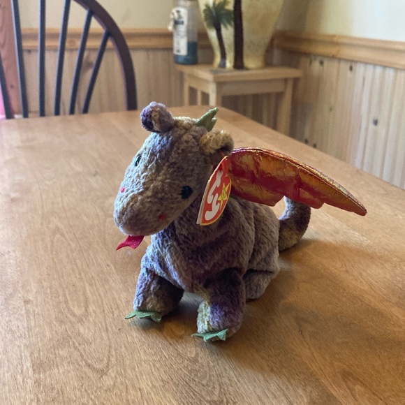 Rare Scorch the dragon ty beanie baby with tag errors - Picture 1 of 8